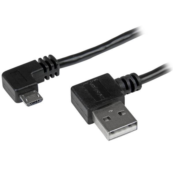 StarTech.com Micro-USB Cable with Right-Angled Connectors - M/M - 2m (6ft) USB2AUB2RA2M