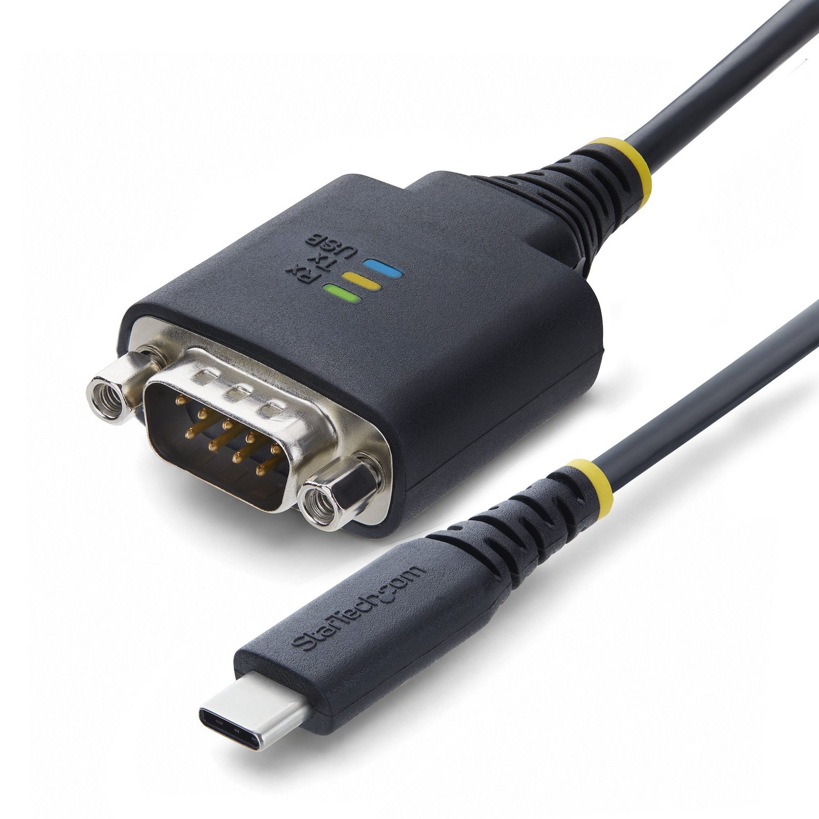 StarTech.com 1ft (30cm) USB-C to Serial Adapter Cable, COM Retention, FTDI Chipset, Type-C Male DB9 1P1FFCUSBCSERIA