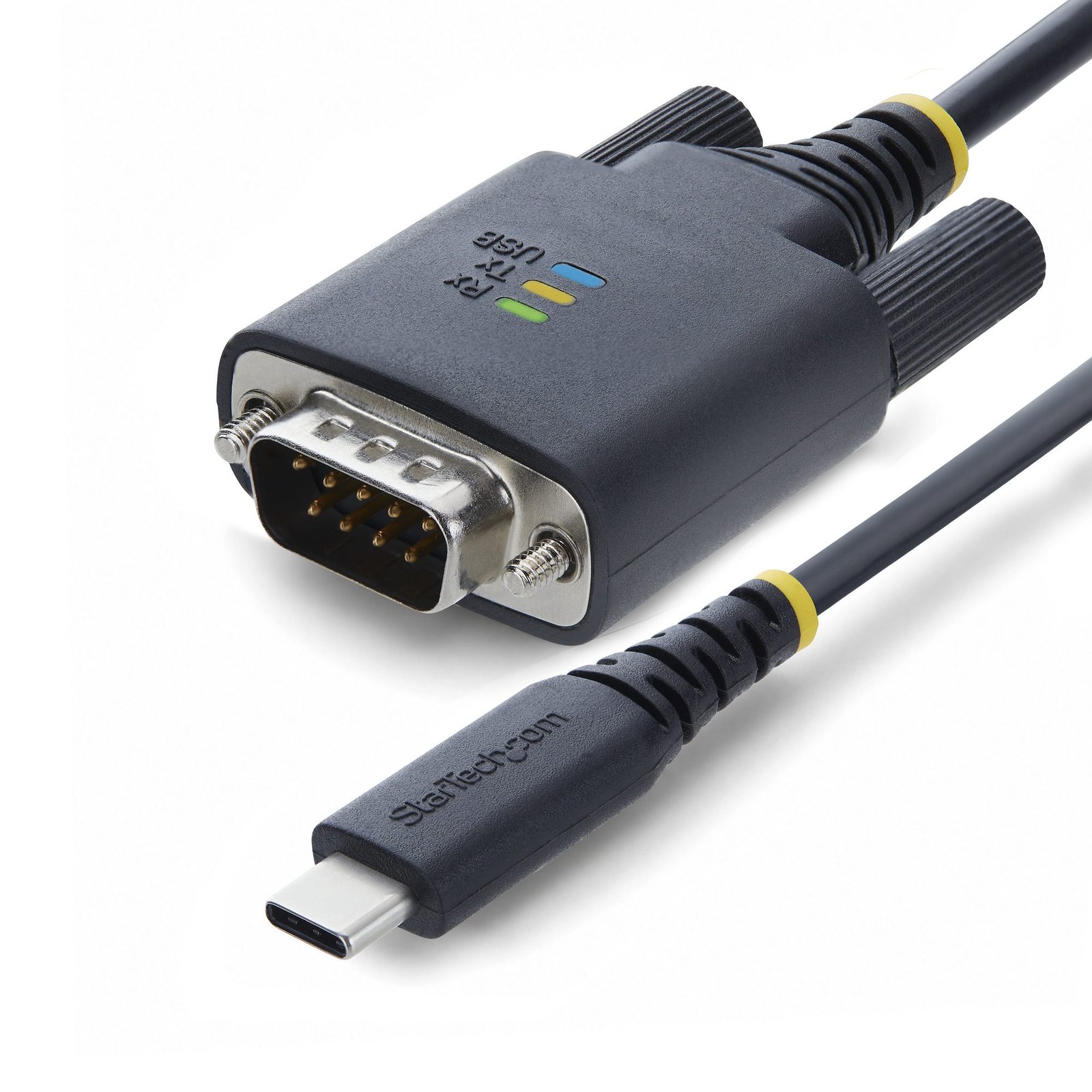 StarTech.com 6.6ft (2m) USB-C to Serial Adapter Cable, COM Retention, FTDI Chipset, Type-C Male DB9 1P6FFCUSBCSERIA