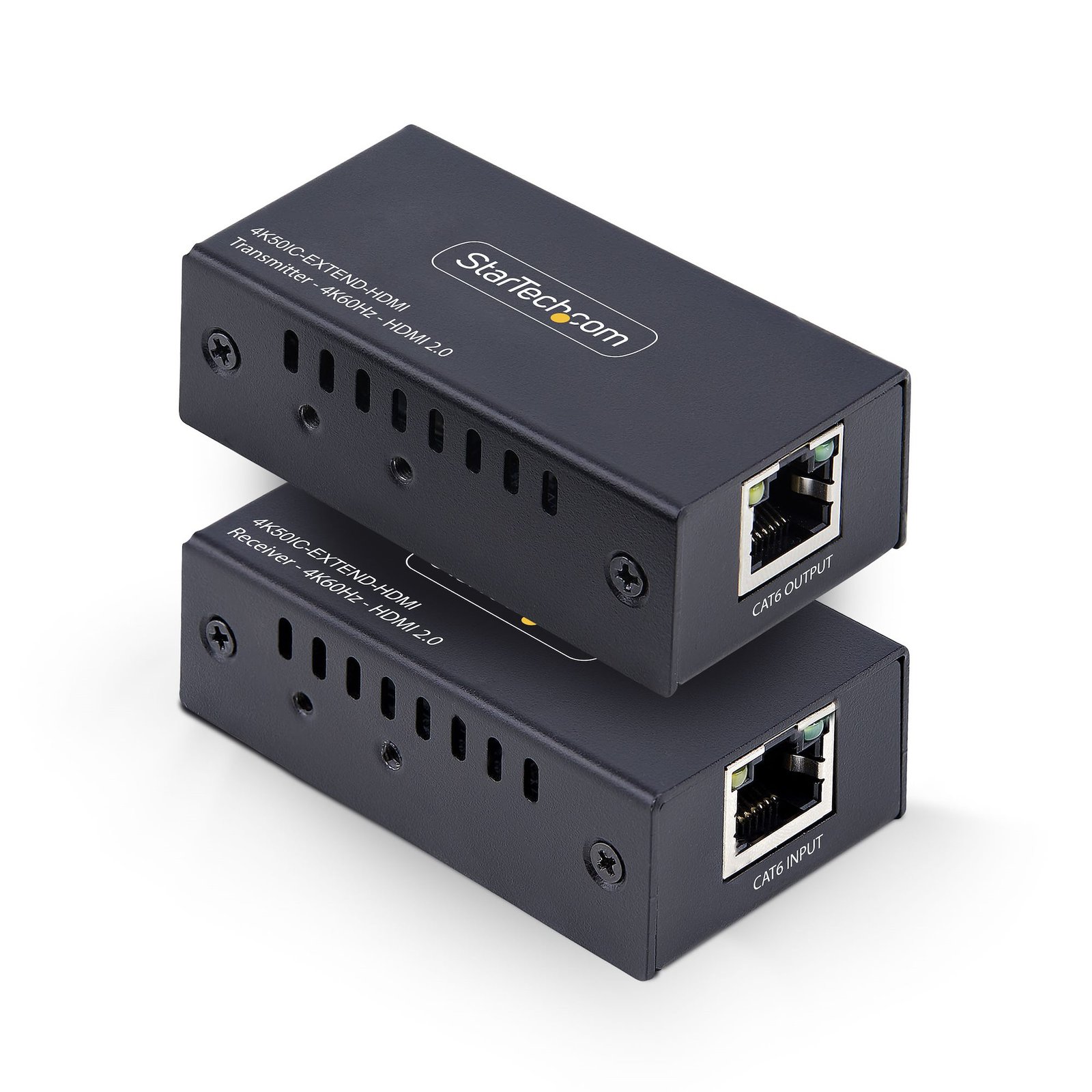 StarTech.com HDMI Extender Over CAT5e/CAT6, 4K 60Hz, Up to 200ft (60m), Transmitter and Receiver 4K50ICEXTENDHDM