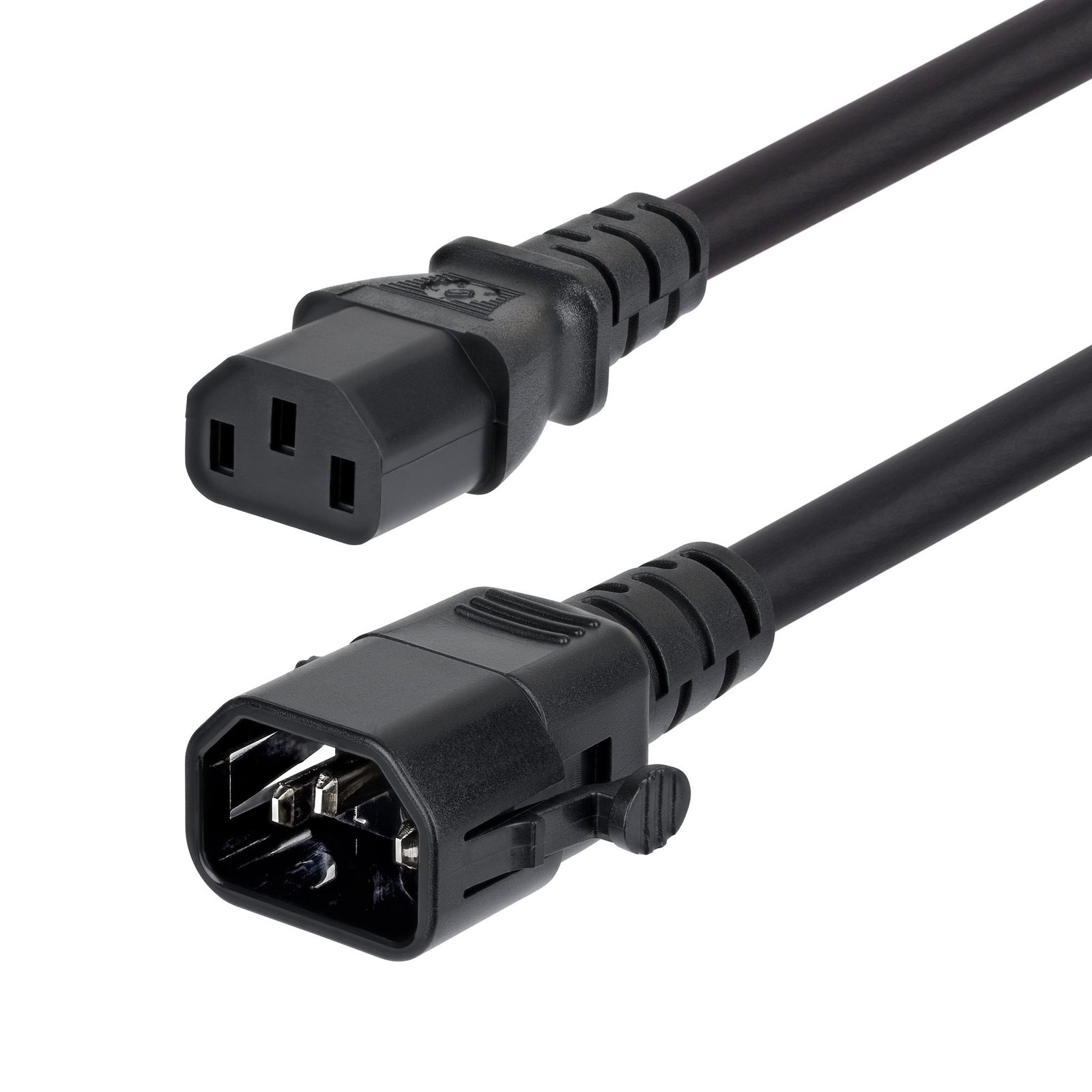StarTech.com 10ft (3m) Heavy Duty Power Extension Cord, Locking C14 to C13, PDU 15A 250V, 14AWG, AC C14LC1314G15A10