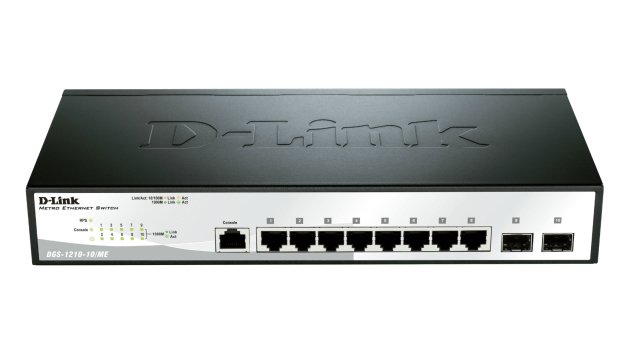 D-Link Systems DGS-1210-10/ME network switch L2 Gigabit Ethernet (10/100/1000) 1U Black, Grey DGS121010ME