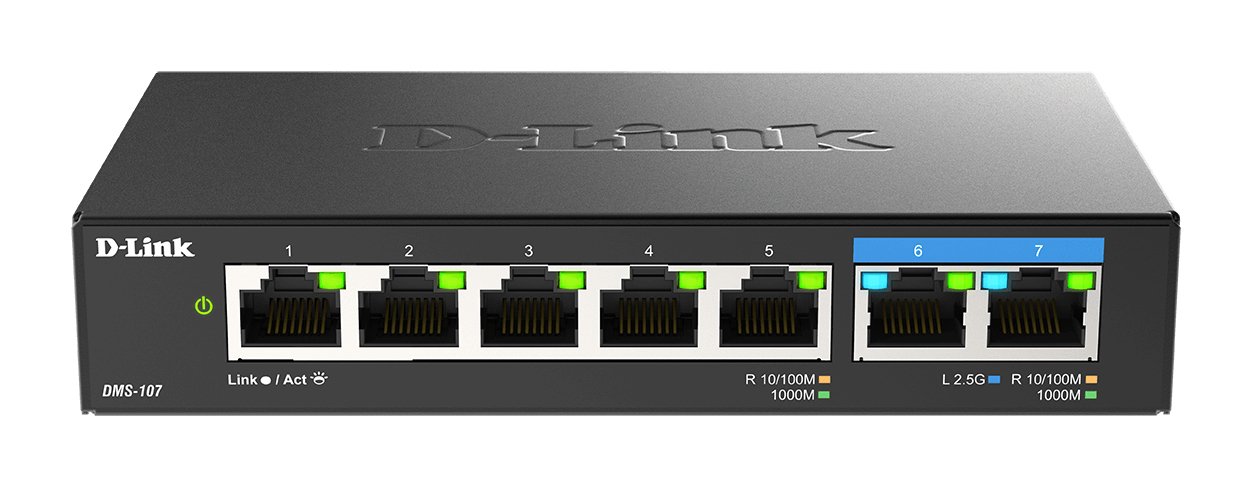 D-Link Systems 7-Port Multi-Gigabit Unmanaged Switch DMS107
