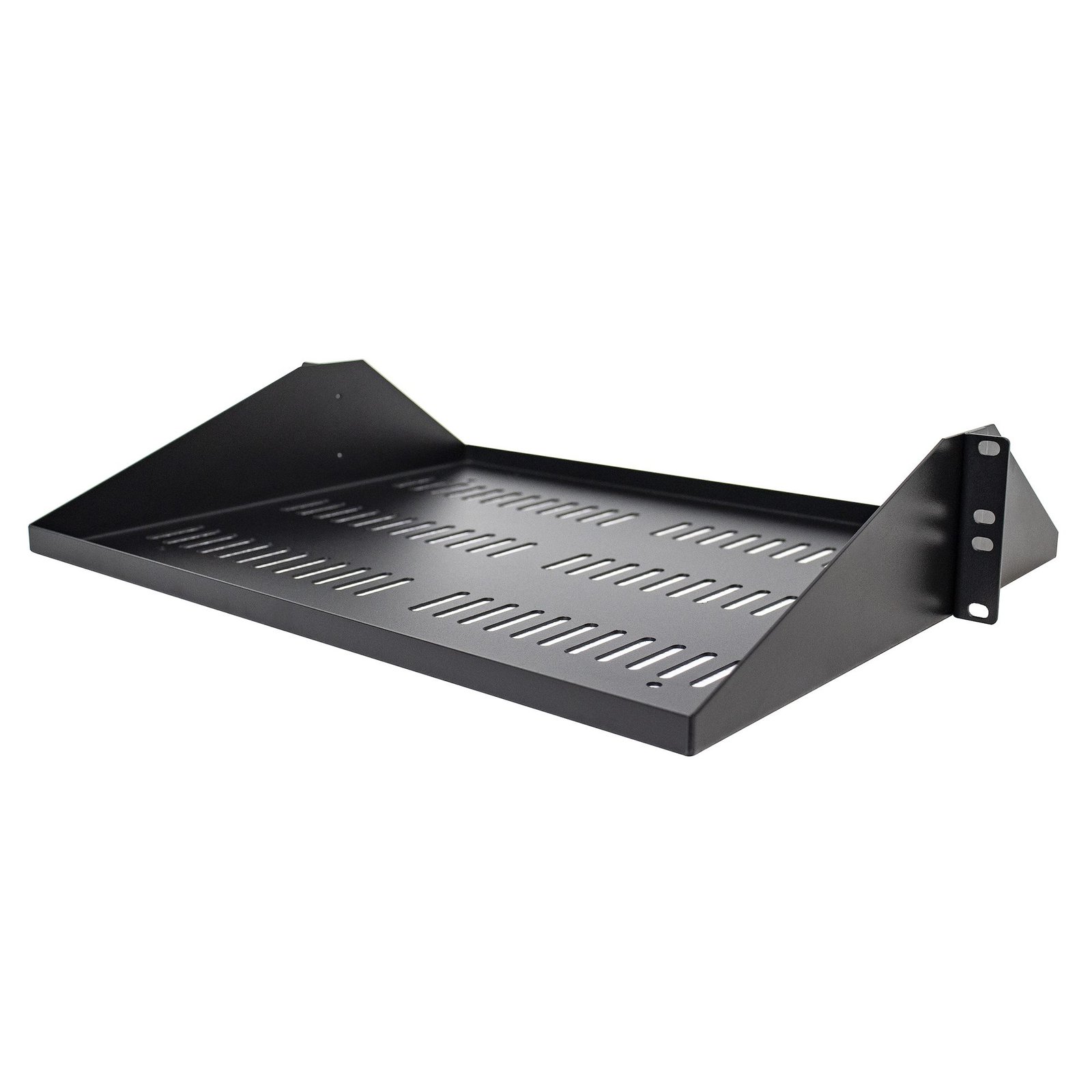StarTech.com 2U Server Rack Shelf, Center Mounted Universal Vented Rackmount Cantilever Tray for SHELF2U14CENTRV
