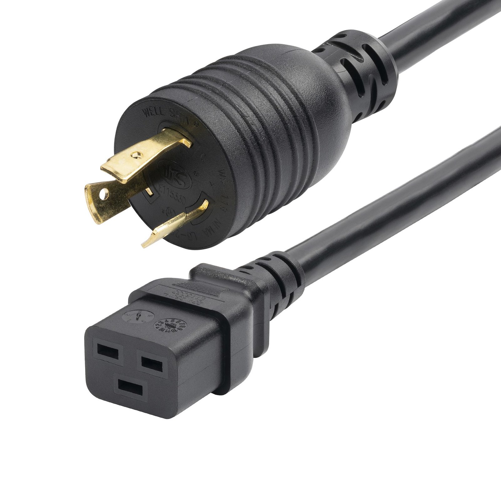StarTech.com 6ft (1.8m) Heavy Duty Extension Cord, Twist-Lock NEMA L6-20P to C19, 20A 250V, 12AWG, ZA162600POWERCO